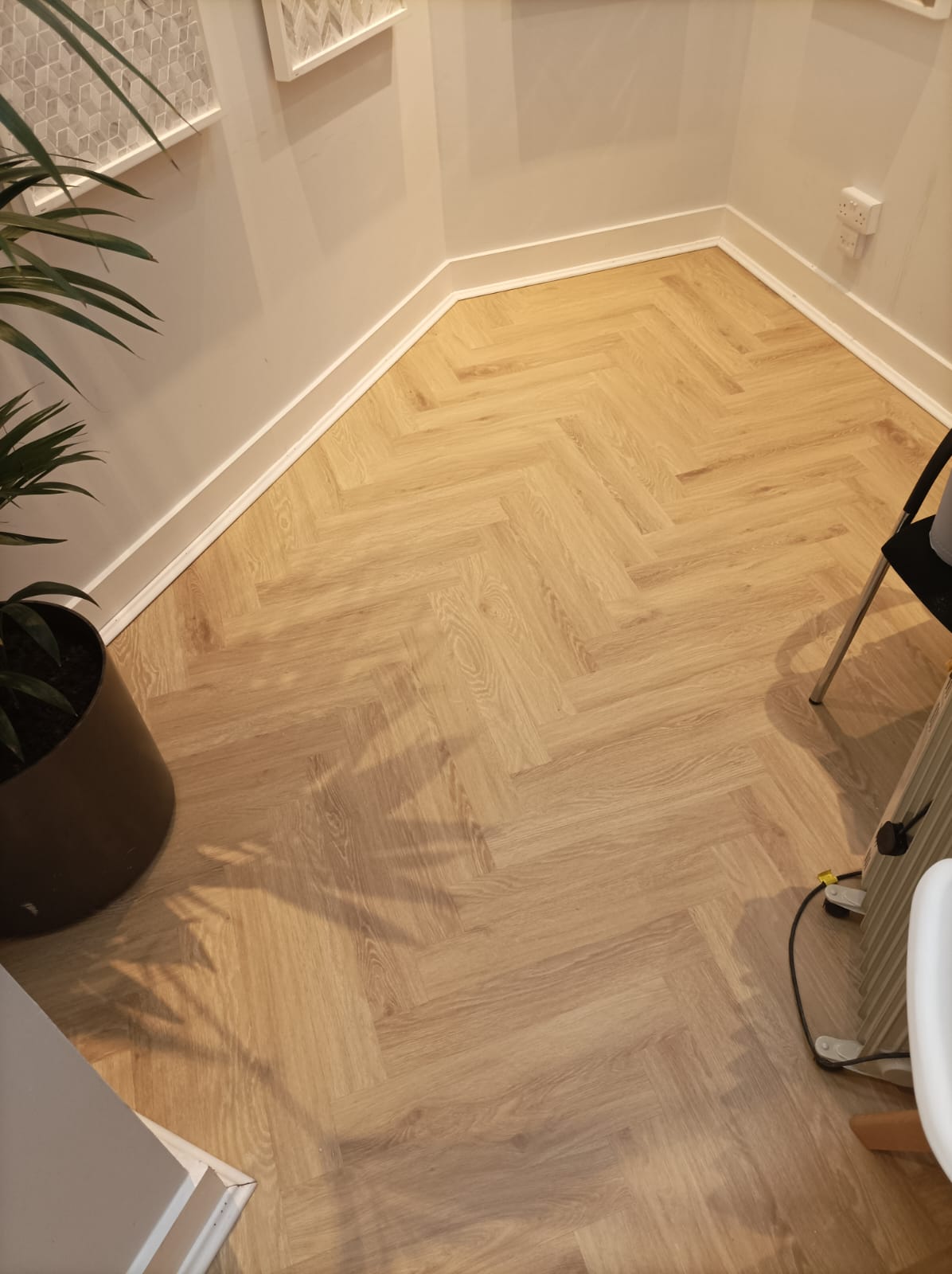 Vinyl Herringbone Floor